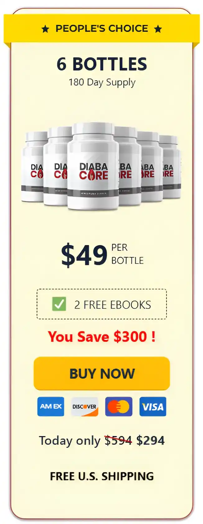 Diabacore   6 bottle pricing